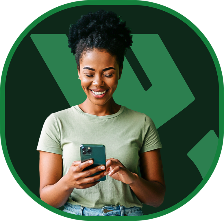 Woman Holding a Phone